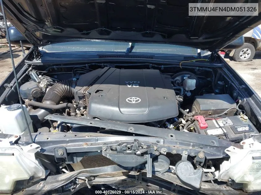 3TMMU4FN4DM051326 2013 Toyota Tacoma Base V6