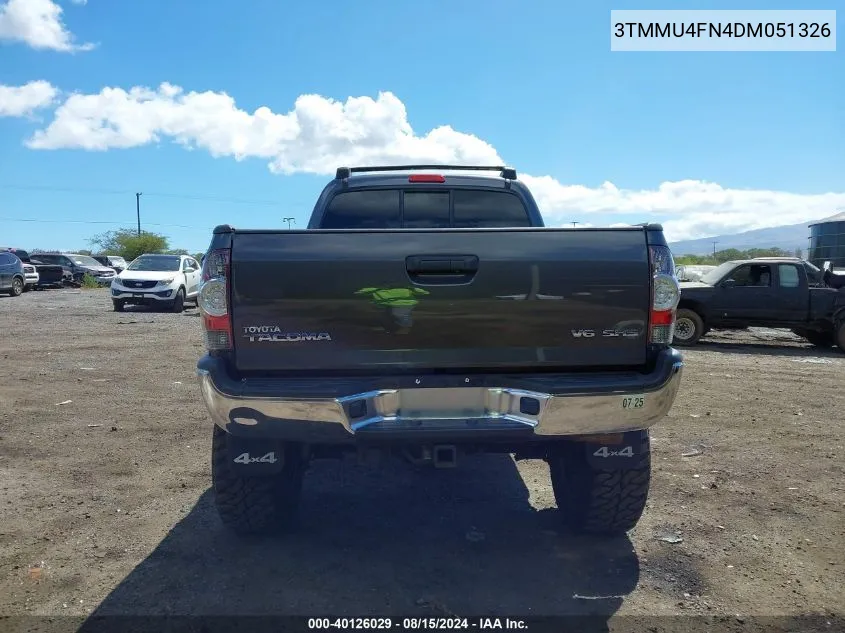 3TMMU4FN4DM051326 2013 Toyota Tacoma Base V6