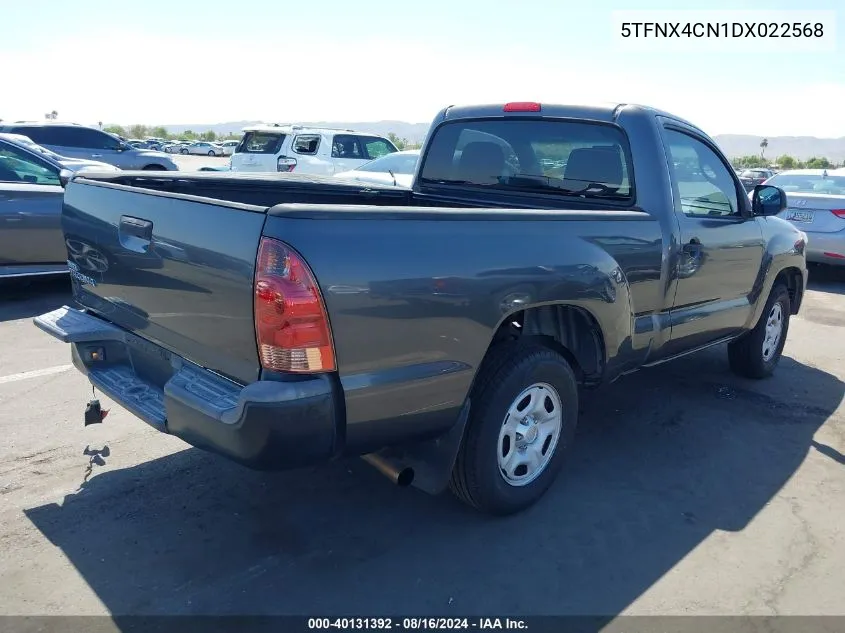 2013 Toyota Tacoma VIN: 5TFNX4CN1DX022568 Lot: 40131392