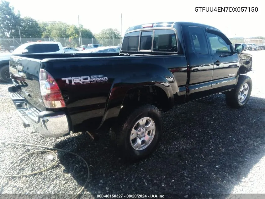 2013 Toyota Tacoma Base V6 VIN: 5TFUU4EN7DX057150 Lot: 40150327