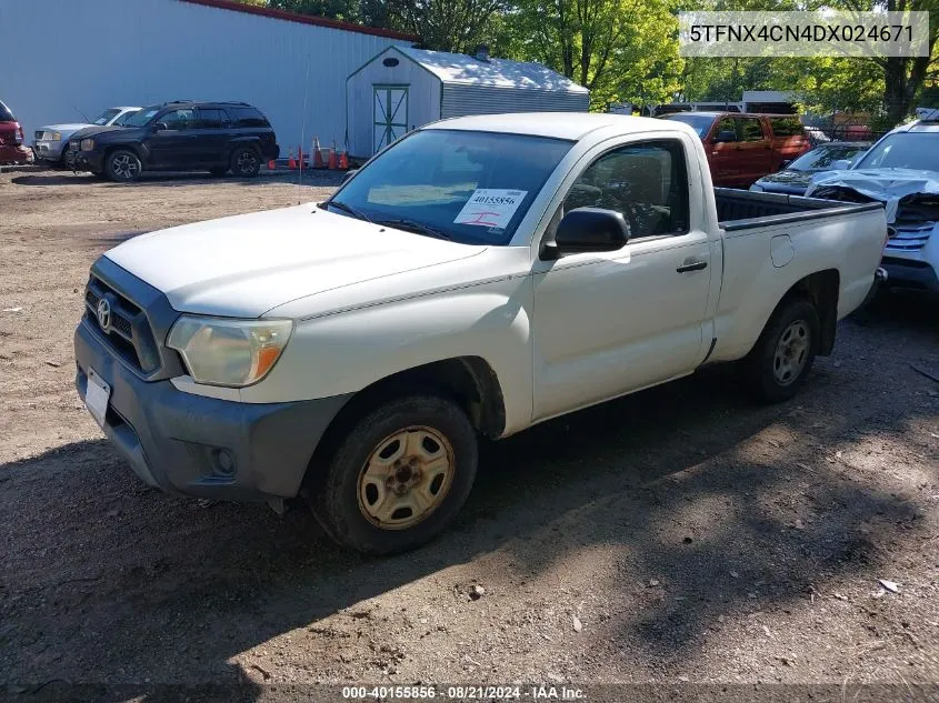 2013 Toyota Tacoma VIN: 5TFNX4CN4DX024671 Lot: 40155856