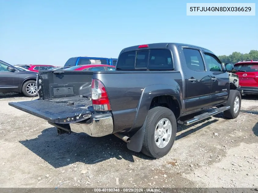 2013 Toyota Tacoma Prerunner V6 VIN: 5TFJU4GN8DX036629 Lot: 40190748