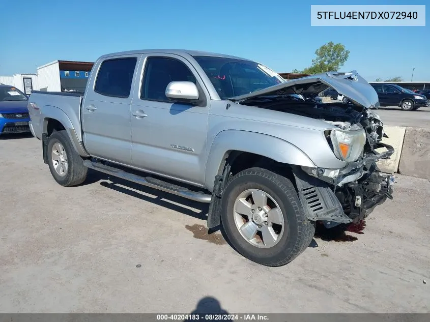 2013 Toyota Tacoma Base V6 VIN: 5TFLU4EN7DX072940 Lot: 40204183