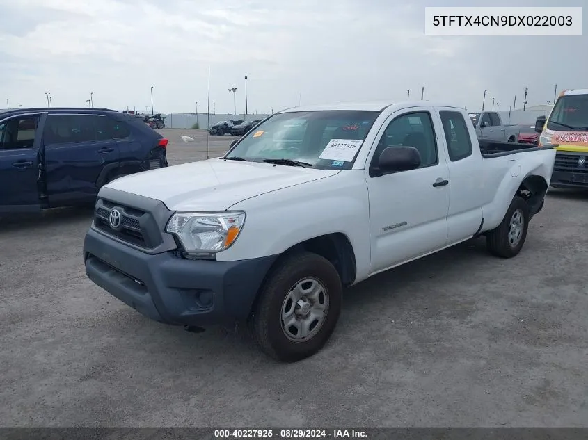 2013 Toyota Tacoma VIN: 5TFTX4CN9DX022003 Lot: 40227925