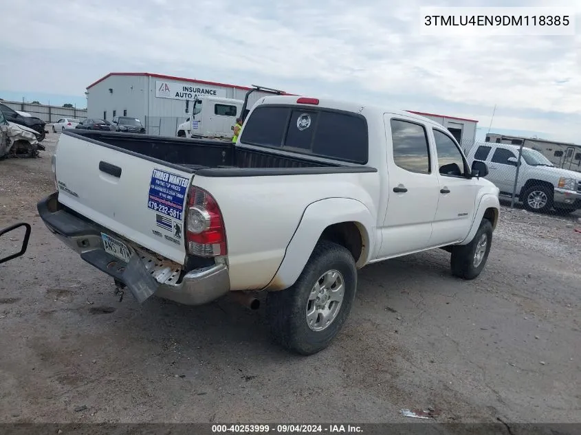 2013 Toyota Tacoma Base V6 VIN: 3TMLU4EN9DM118385 Lot: 40253999