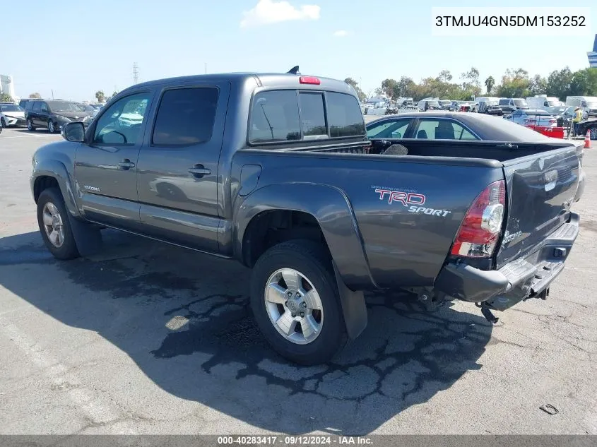 2013 Toyota Tacoma Prerunner V6 VIN: 3TMJU4GN5DM153252 Lot: 40283417