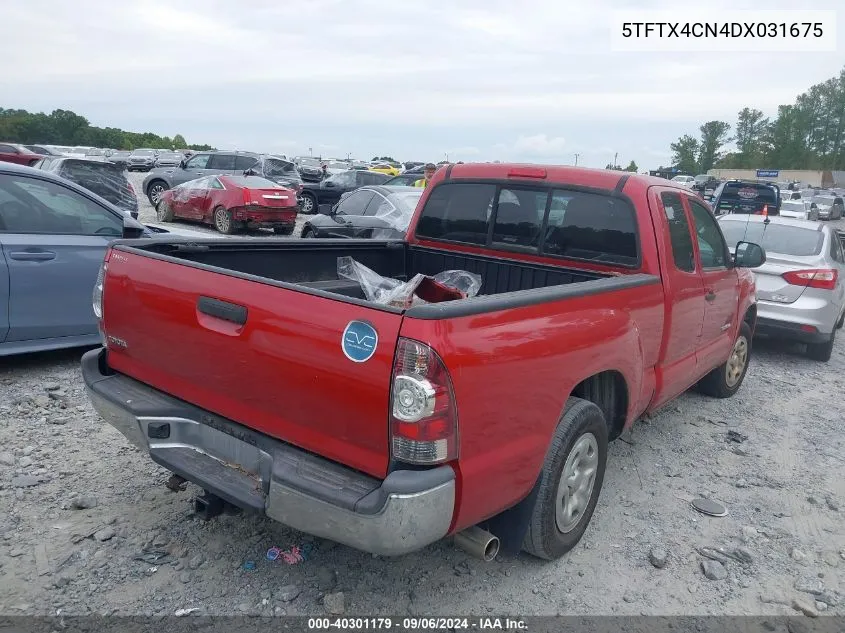 2013 Toyota Tacoma VIN: 5TFTX4CN4DX031675 Lot: 40301179