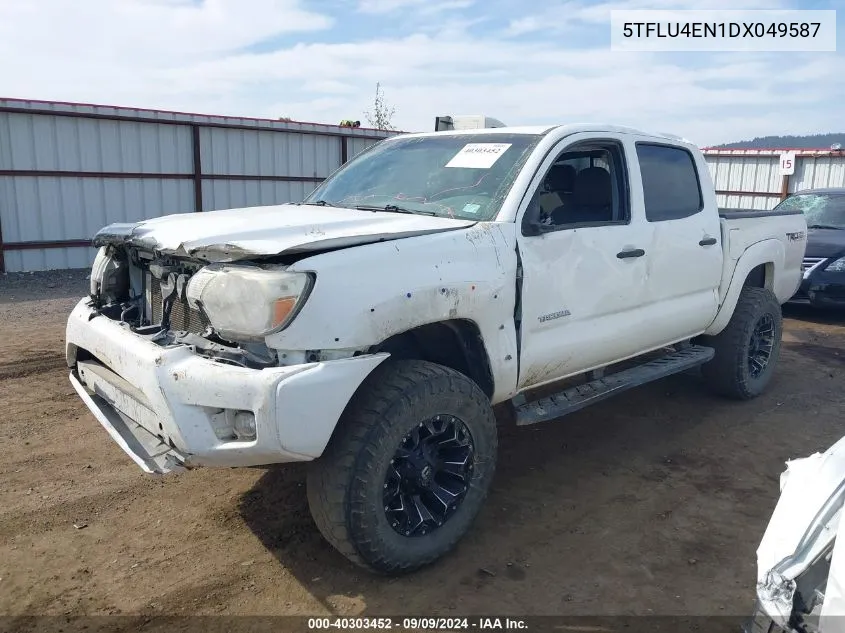 2013 Toyota Tacoma Base V6 VIN: 5TFLU4EN1DX049587 Lot: 40303452