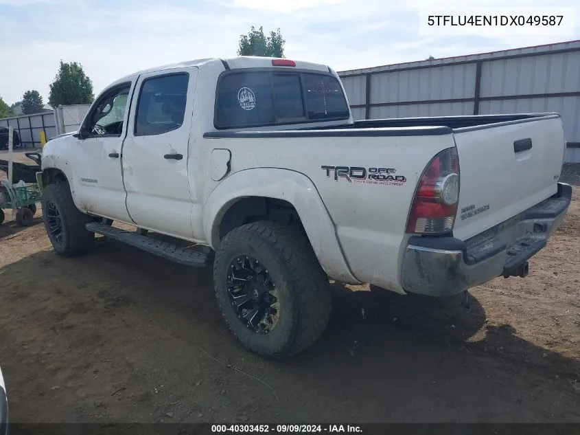 2013 Toyota Tacoma Base V6 VIN: 5TFLU4EN1DX049587 Lot: 40303452