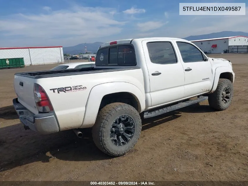 2013 Toyota Tacoma Base V6 VIN: 5TFLU4EN1DX049587 Lot: 40303452