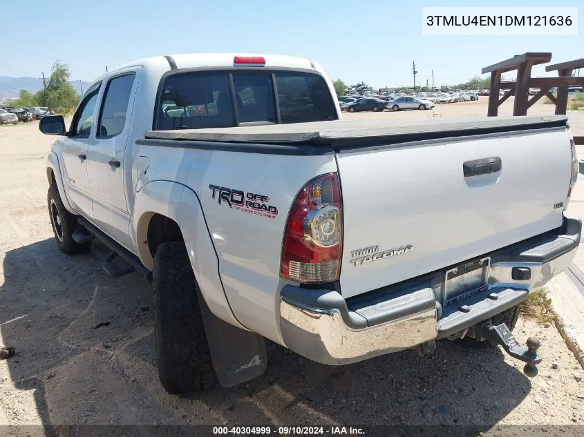 2013 Toyota Tacoma Double Cab VIN: 3TMLU4EN1DM121636 Lot: 40304999