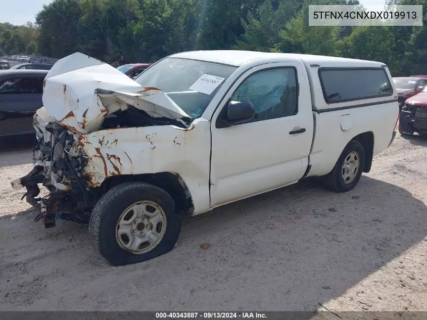 2013 Toyota Tacoma VIN: 5TFNX4CNXDX019913 Lot: 40343887