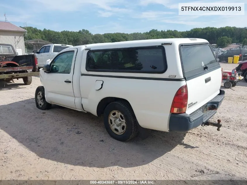 2013 Toyota Tacoma VIN: 5TFNX4CNXDX019913 Lot: 40343887