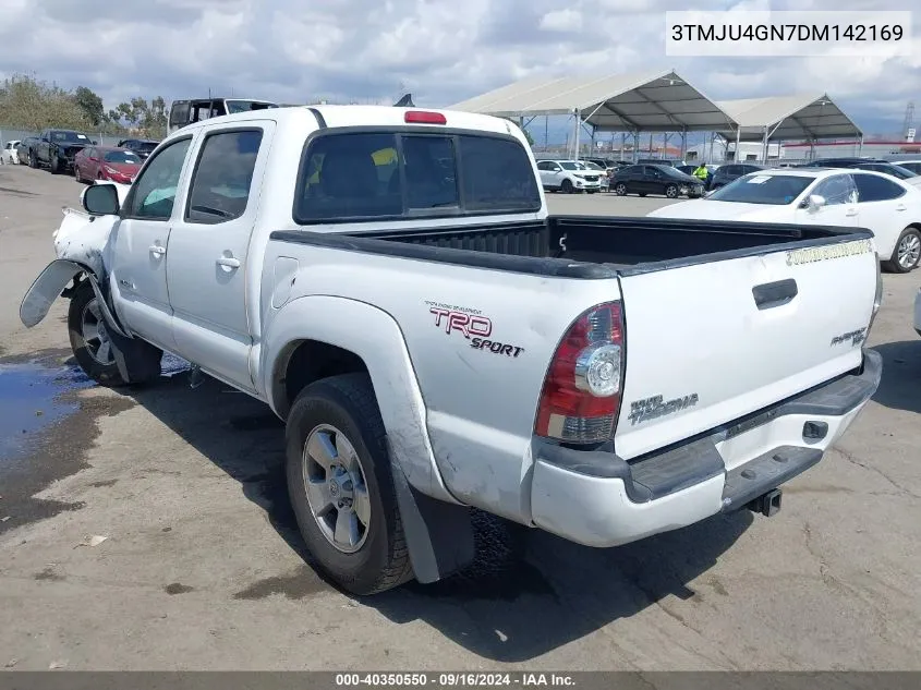 2013 Toyota Tacoma Double Cab Prerunner VIN: 3TMJU4GN7DM142169 Lot: 40350550