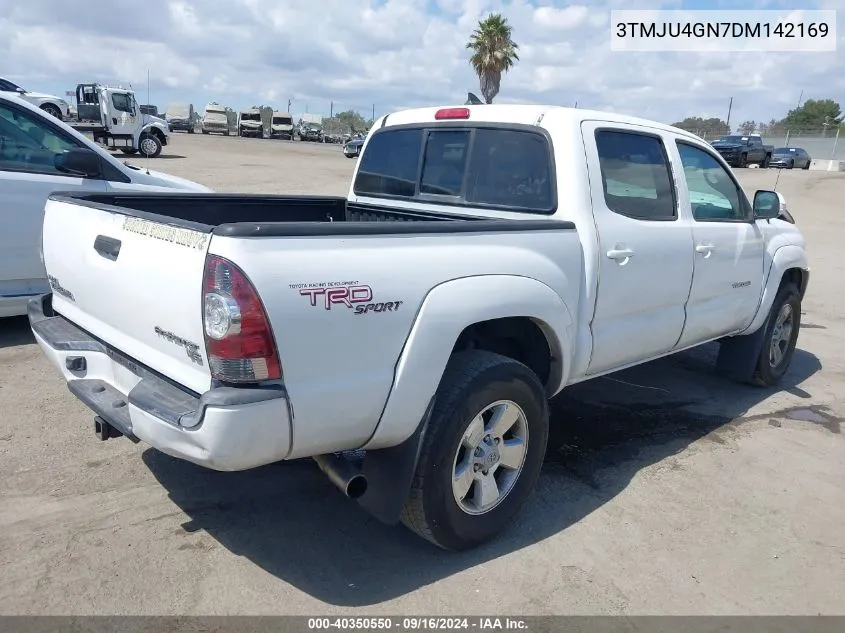 2013 Toyota Tacoma Double Cab Prerunner VIN: 3TMJU4GN7DM142169 Lot: 40350550