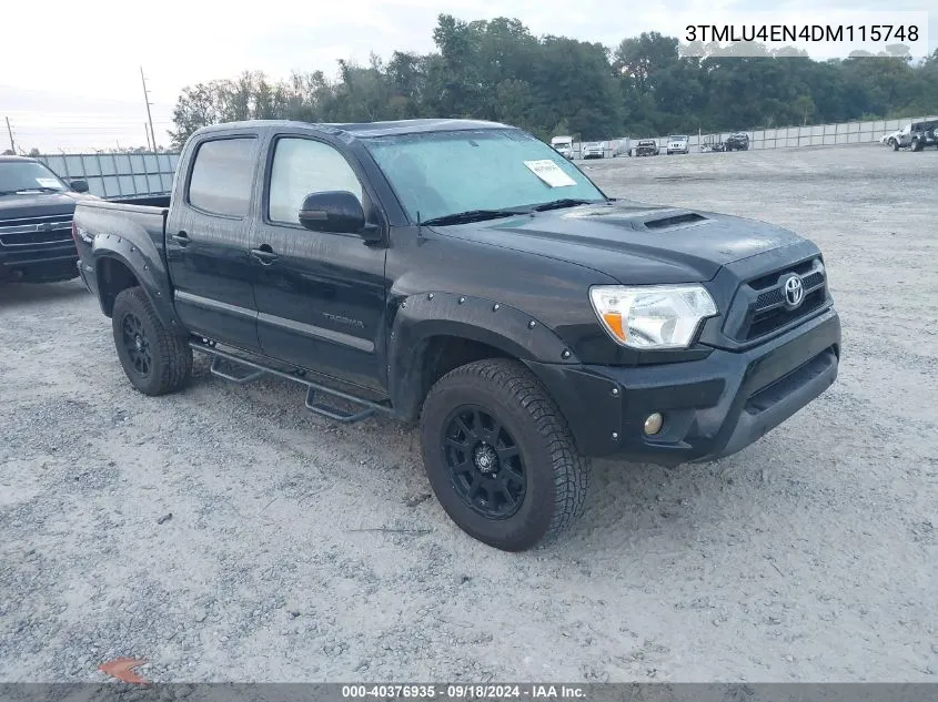 2013 Toyota Tacoma Double Cab VIN: 3TMLU4EN4DM115748 Lot: 40376935