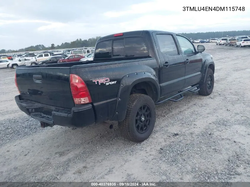 3TMLU4EN4DM115748 2013 Toyota Tacoma Double Cab