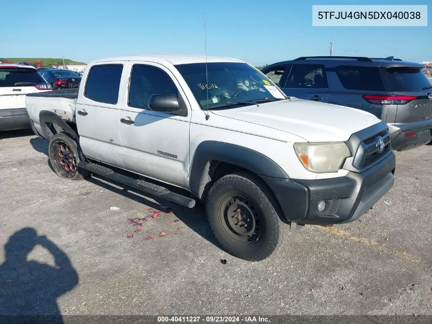 2013 Toyota Tacoma Double Cab Prerunner VIN: 5TFJU4GN5DX040038 Lot: 40411227