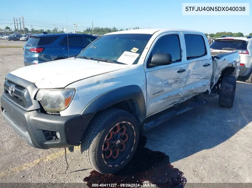 2013 Toyota Tacoma Double Cab Prerunner VIN: 5TFJU4GN5DX040038 Lot: 40411227