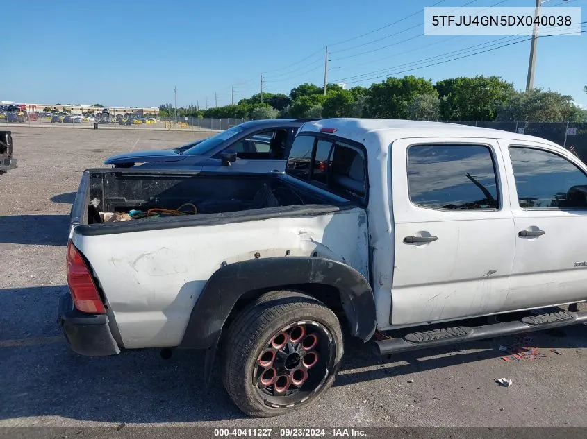 2013 Toyota Tacoma Double Cab Prerunner VIN: 5TFJU4GN5DX040038 Lot: 40411227