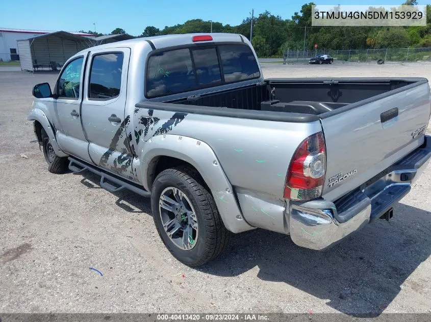 2013 Toyota Tacoma Prerunner V6 VIN: 3TMJU4GN5DM153929 Lot: 40413420