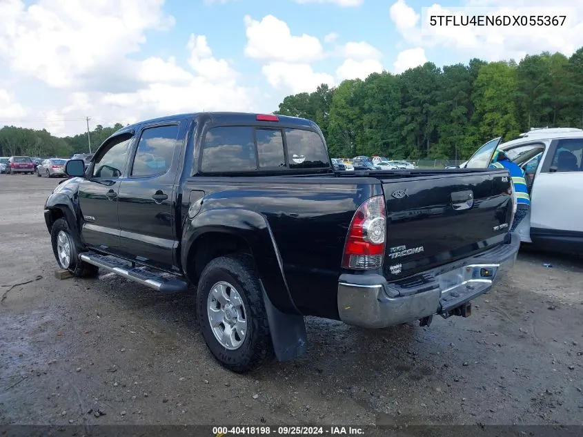 2013 Toyota Tacoma Base V6 VIN: 5TFLU4EN6DX055367 Lot: 40418198