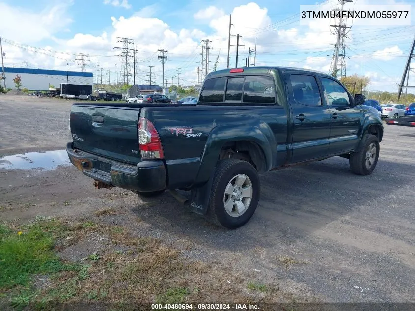 2013 Toyota Tacoma Base V6 VIN: 3TMMU4FNXDM055977 Lot: 40480694