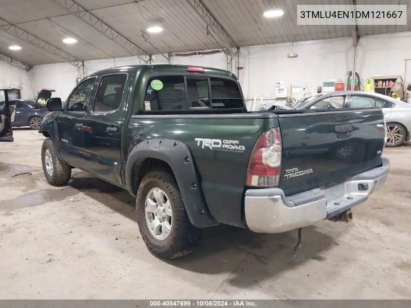 2013 Toyota Tacoma Base V6 VIN: 3TMLU4EN1DM121667 Lot: 40547699