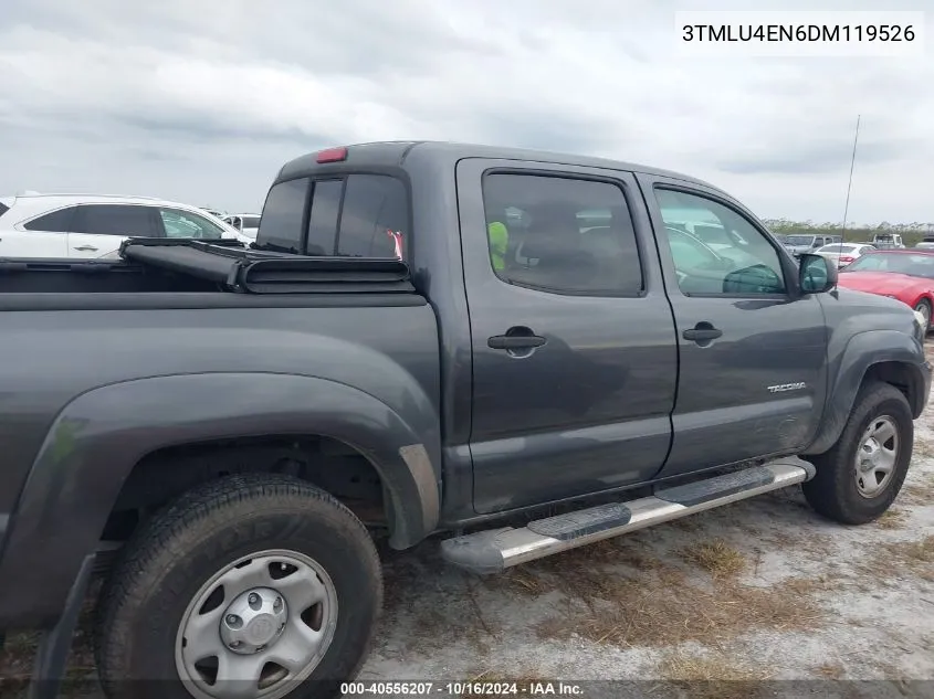 2013 Toyota Tacoma Base V6 VIN: 3TMLU4EN6DM119526 Lot: 40556207