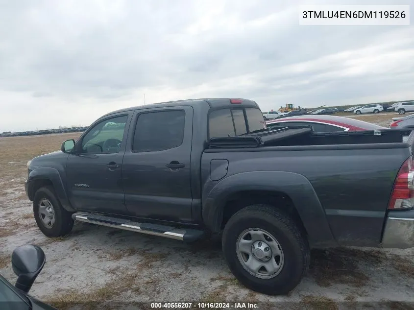 2013 Toyota Tacoma Base V6 VIN: 3TMLU4EN6DM119526 Lot: 40556207