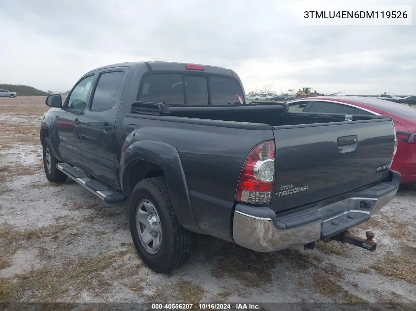 2013 Toyota Tacoma Base V6 VIN: 3TMLU4EN6DM119526 Lot: 40556207