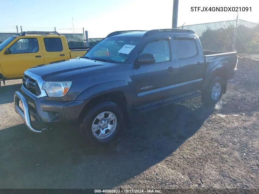 2013 Toyota Tacoma Double Cab VIN: 5TFJX4GN3DX021091 Lot: 40560933