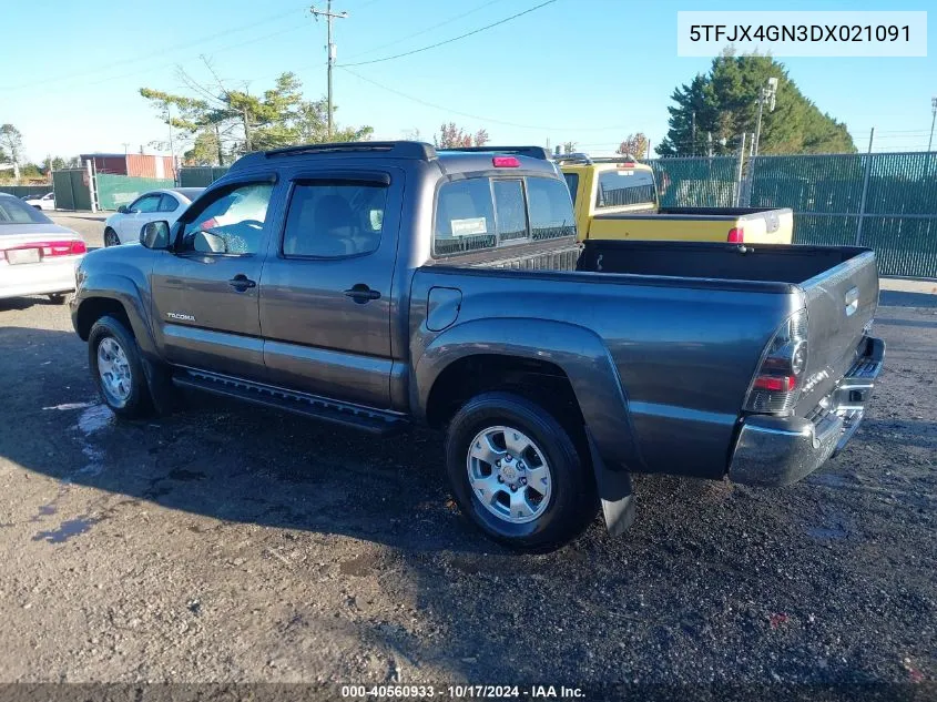 2013 Toyota Tacoma Double Cab VIN: 5TFJX4GN3DX021091 Lot: 40560933