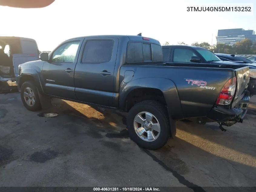 2013 Toyota Tacoma Prerunner V6 VIN: 3TMJU4GN5DM153252 Lot: 40631281