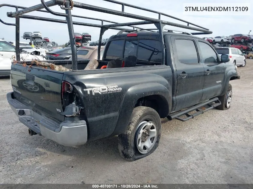 2013 Toyota Tacoma Double Cab VIN: 3TMLU4ENXDM112109 Lot: 40700171