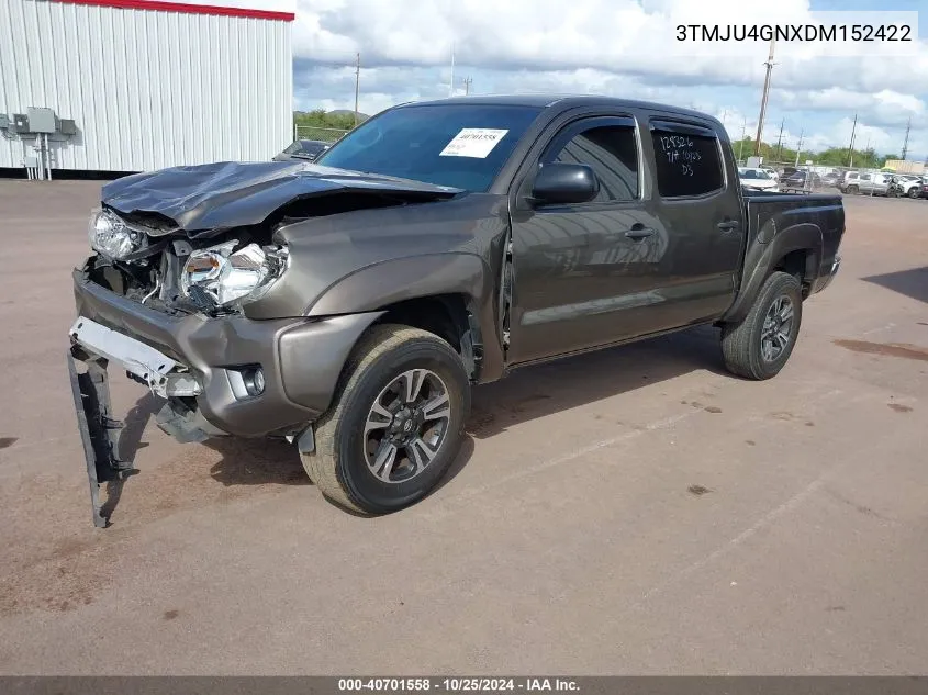 2013 Toyota Tacoma Prerunner VIN: 3TMJU4GNXDM152422 Lot: 40701558