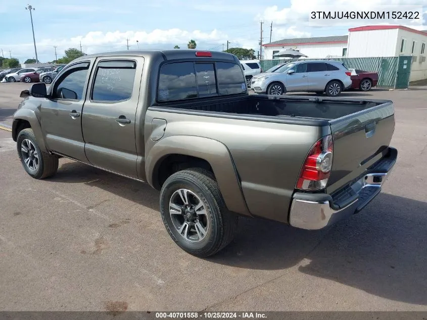 2013 Toyota Tacoma Prerunner VIN: 3TMJU4GNXDM152422 Lot: 40701558