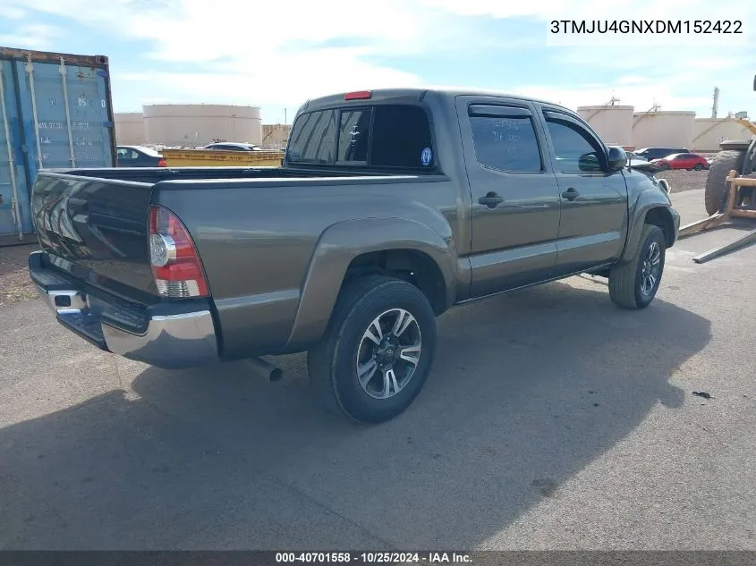 2013 Toyota Tacoma Prerunner VIN: 3TMJU4GNXDM152422 Lot: 40701558