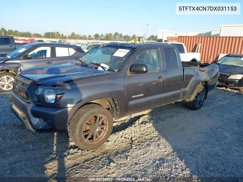 2013 Toyota Tacoma Access Cab VIN: 5TFTX4CN7DX031153 Lot: 40720403