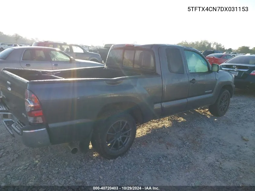 2013 Toyota Tacoma Access Cab VIN: 5TFTX4CN7DX031153 Lot: 40720403