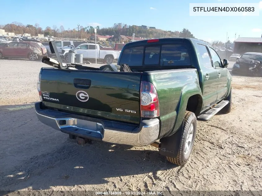 2013 Toyota Tacoma Double Cab VIN: 5TFLU4EN4DX060583 Lot: 40734989