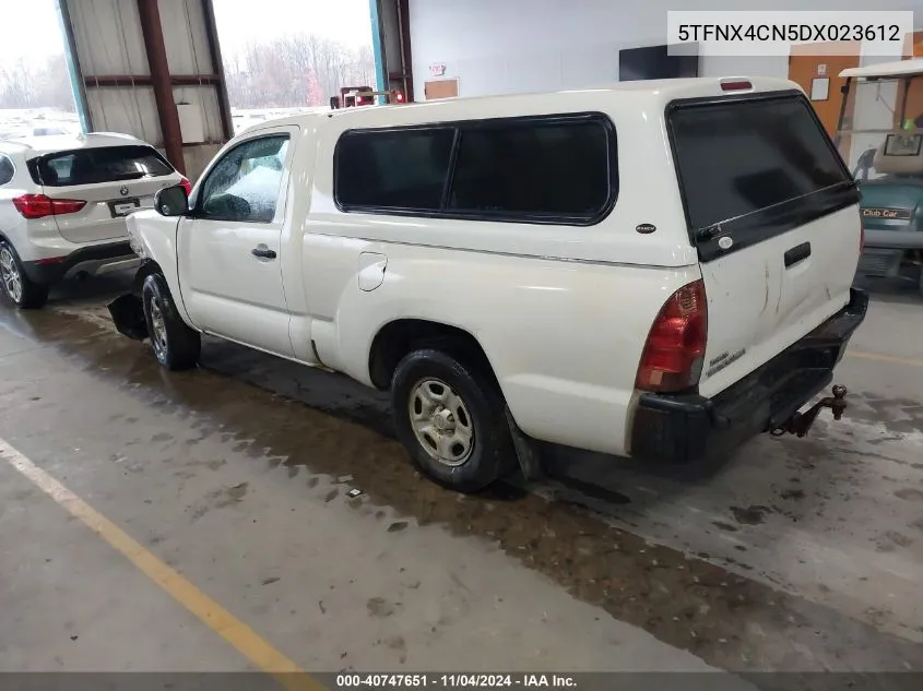 2013 Toyota Tacoma Base (A4) VIN: 5TFNX4CN5DX023612 Lot: 40747651