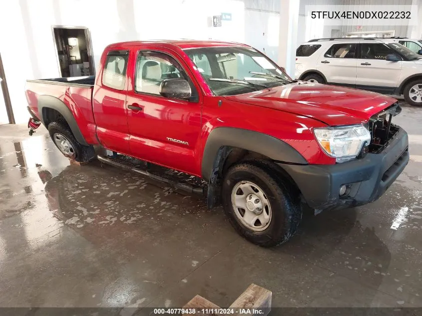 2013 Toyota Tacoma Base (M5) VIN: 5TFUX4EN0DX022232 Lot: 40779438