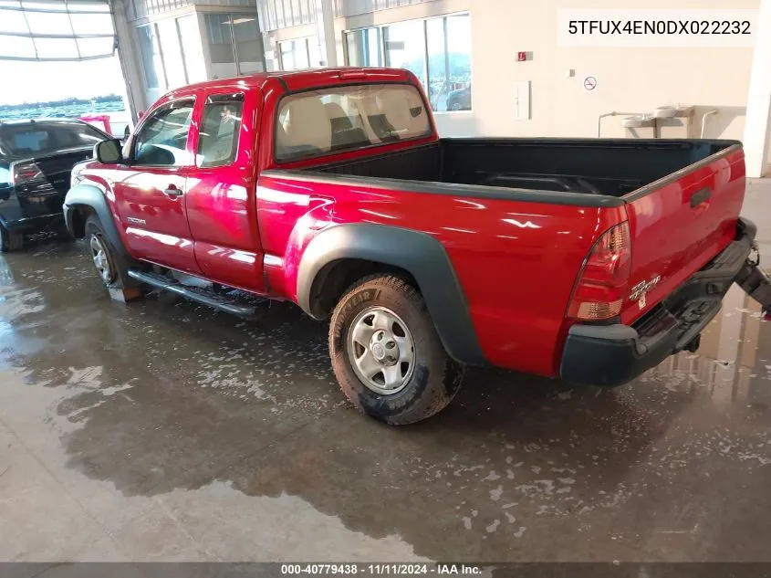 2013 Toyota Tacoma Base (M5) VIN: 5TFUX4EN0DX022232 Lot: 40779438