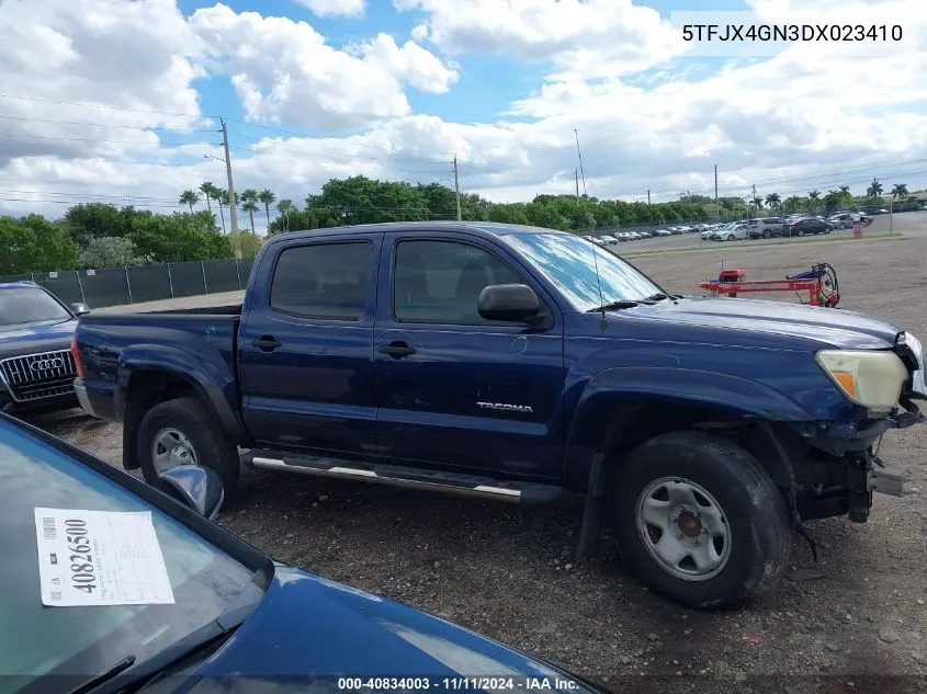 2013 Toyota Tacoma Double Cab VIN: 5TFJX4GN3DX023410 Lot: 40834003