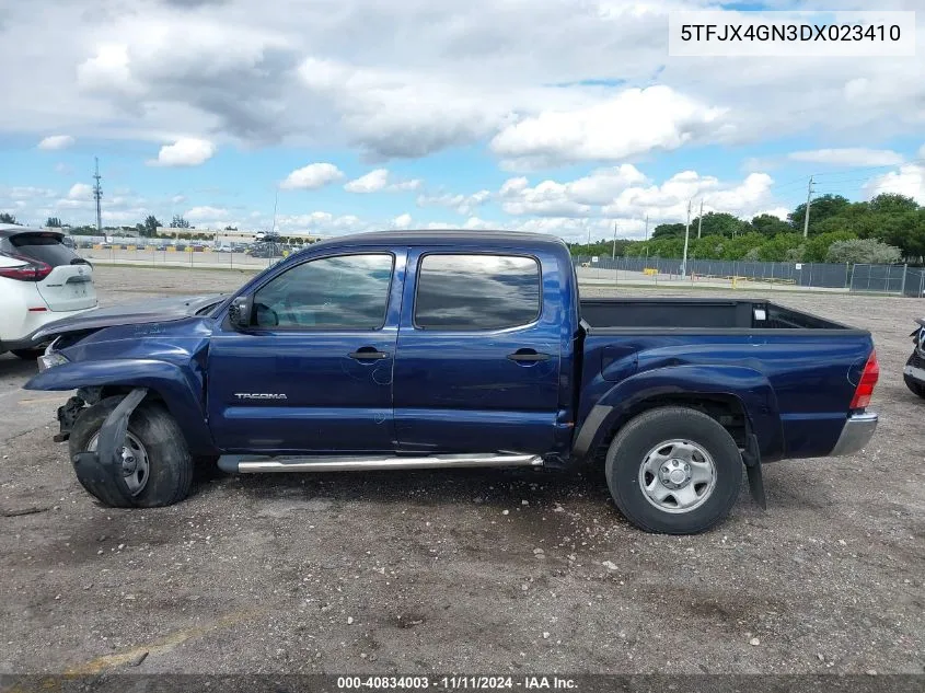 2013 Toyota Tacoma Double Cab VIN: 5TFJX4GN3DX023410 Lot: 40834003