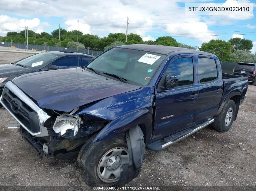 2013 Toyota Tacoma Double Cab VIN: 5TFJX4GN3DX023410 Lot: 40834003