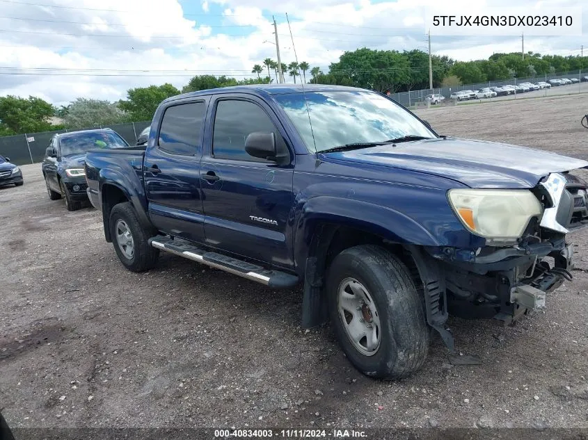 2013 Toyota Tacoma Double Cab VIN: 5TFJX4GN3DX023410 Lot: 40834003