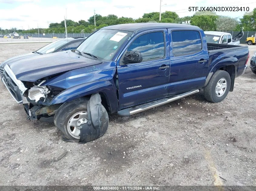 2013 Toyota Tacoma Double Cab VIN: 5TFJX4GN3DX023410 Lot: 40834003