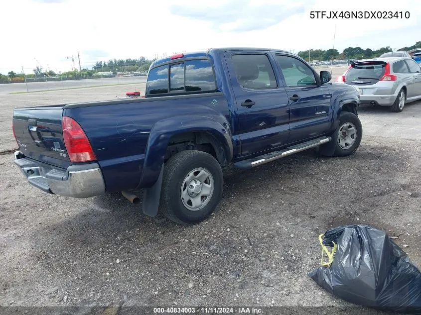 2013 Toyota Tacoma Double Cab VIN: 5TFJX4GN3DX023410 Lot: 40834003